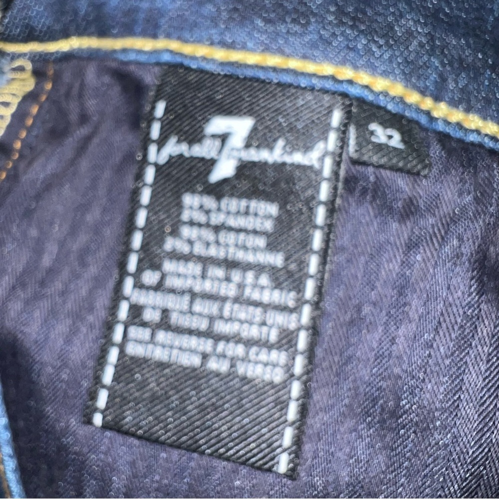 7 For All Mankind Dark Wash Blue Bootcut Mid Rise Jeans Women’s Size 32 - Picture 15 of 17
